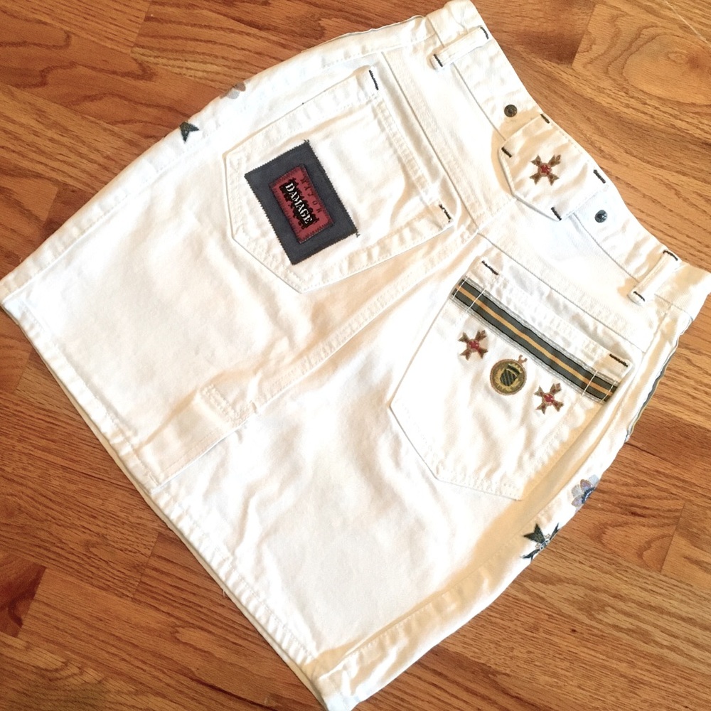Vintage White Denim Mini